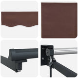 Tenda retrattile Marrone 3 x 2 m 100% Poliestere e Alluminio