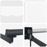 Tenda retrattile Bianco 3,5 x 2 m 100% Poliestere e Alluminio