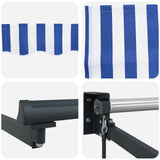 Tenda retrattile Blu e Bianco 4 x 2 m Poliestere e Alluminio