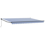 Tenda retrattile Blu e Bianco 4 x 2 m Poliestere e Alluminio