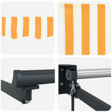 Tenda retrattile Giallo e bianco 4 x 2 m
