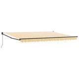 Tenda retrattile Giallo e bianco 4 x 2 m