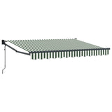 Tenda da Sole Verde e Bianco 3 x 2 m Poliestere e Metallo