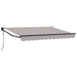 Tenda da Sole Grigio Chiaro 3,5 x 2 m Poliestere e Metallo