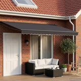 Tenda da Sole Antracite 4 x 2 m Poliestere e Metallo