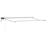 Tenda retrattile manuale con LED Verde e Bianco 3 x 2 m