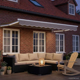 Tenda retrattile manuale con LED 3,5 x 2 m