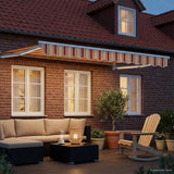 Tenda retrattile manuale con LED Multicolore 3 x 2,5 m