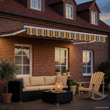 Tenda retrattile manuale con LED 3,5 x 2,5 m
