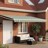 Tenda retrattile manuale con LED Verde e Bianco 4  3 m