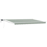 Tenda retrattile manuale con LED Verde e Bianco 4  3 m