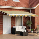 Tenda retrattile manuale con LED Verde, Giallo, Bianco 5 x 3 m