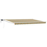 Tenda retrattile manuale con LED Verde, Giallo, Bianco 5 x 3 m