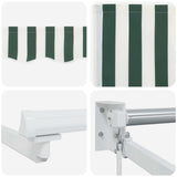 Tenda retrattile manuale con LED Verde e Bianco 5 x 3 m