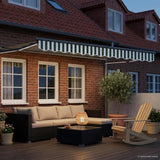 Tenda retrattile manuale con LED 3 x 2 m