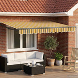 Tenda retrattile manuale con LED 3,5 x 2 m