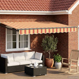 Tenda retrattile manuale con LED Multicolore 3 x 2,5 m