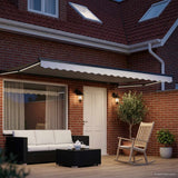 Tenda retrattile manuale con LED Bianco e Antracite 4,5  3 m