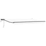 Tenda retrattile manuale con LED Bianco e Antracite 4,5  3 m