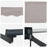Tenda retrattile manuale con LED 5 x 3 m