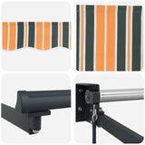 Tenda retrattile manuale con LED 5 x 3 m