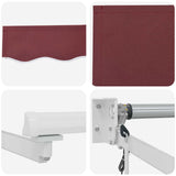 Tettuccio Elettrico Retrattile Rosso Borgogna 2,5 x 2 m