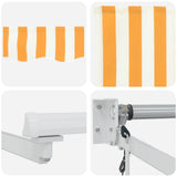 Tettuccio Elettrico Retrattile Giallo e Bianco 3 x 2 m