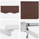 Tettuccio Elettrico Retrattile Marrone 3 x 2 m