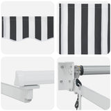 Tettuccio Elettrico Retrattile Antracite e Bianco 3 x 2 m