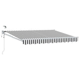 Tettuccio Elettrico Retrattile Antracite e Bianco 3 x 2 m