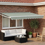 Tettuccio Elettrico Retrattile Verde e Bianco 3 x 2 m