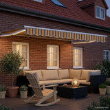 Tettuccio Elettrico Retrattile Giallo e Grigio 3,5 x 2 m