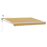 Tettuccio Elettrico Retrattile Giallo e Grigio 3,5 x 2 m