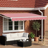 Tettuccio Elettrico Retrattile Rosso e bianco 3 x 2,5 m