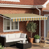 Tettuccio Elettrico Retrattile Verde e Giallo 3,5 x 2,5 m
