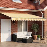 Tettuccio Elettrico Retrattile Giallo e Bianco 4 x 2 m