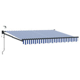 Tettuccio Elettrico Retrattile Blu e Bianco 3 x 2,5 m