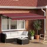 Tettuccio Elettrico Retrattile Rosso Borgogna 3 x 2,5 m
