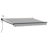 Tettuccio Elettrico Retrattile Antracite e Bianco 3 x 2,5 m