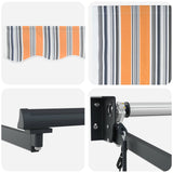 Tettuccio Elettrico Retrattile Blu e Arancione 3 x 2,5 m