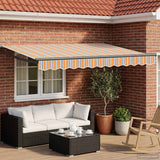 Tettuccio Elettrico Retrattile Blu e Arancione 3 x 2,5 m