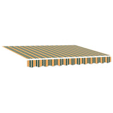 Tettuccio Elettrico Retrattile Verde e Giallo 3,5 x 2,5 m