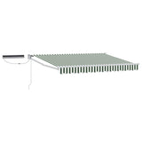 Tettuccio Elettrico Retrattile Verde e Bianco 3 x 2 m