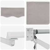 Tettuccio Elettrico Retrattile Grigio chiaro e bianco 3,5 x 2 m