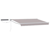 Tettuccio Elettrico Retrattile Grigio chiaro e bianco 3,5 x 2 m