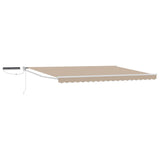 Tettuccio Elettrico Retrattile Beige e Bianco 5 x 3 m