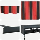 Tenda Retrattile Arancione e Nero 400  300 cm Tela e Alluminio