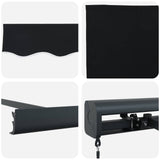 Tenda Retrattile Nero 4  3 m Tela e Alluminio