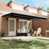 Tenda Retrattile Nero 4  3 m Tela e Alluminio