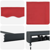 Tenda Retrattile Rosso 4  3 m Tela e Alluminio